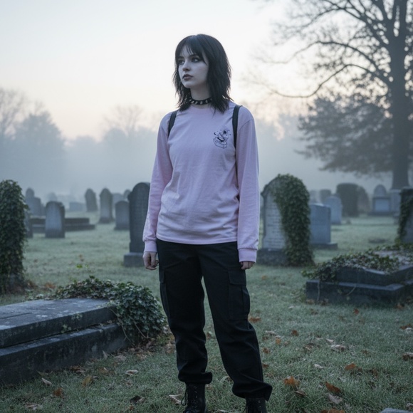 Spencer’s Wish You Were Here Graphic LS Pink Regular - Picture 4 of 8